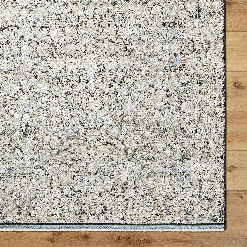 Bonner Traditional Black/Cream Area Rug