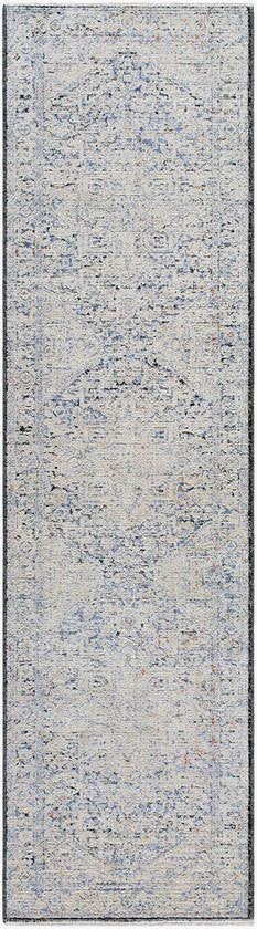 Darnetta Traditional Denim/Beige Area Rug