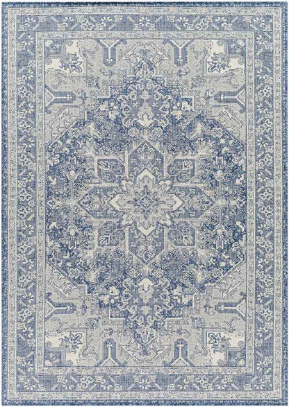 Effrey Traditional Navy/Cream Area Rug
