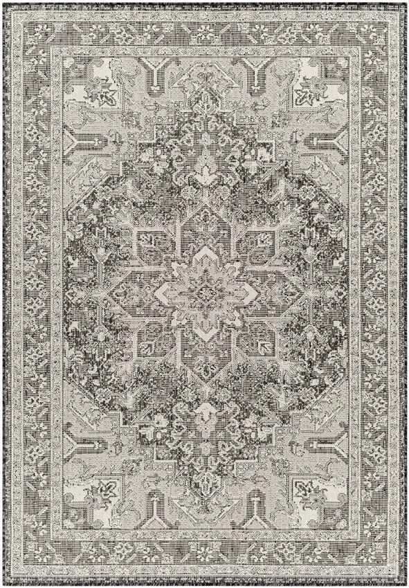 Effrey Traditional Black/Cream Area Rug