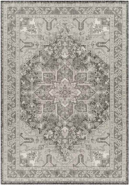 Effrey Traditional Black/Cream Area Rug