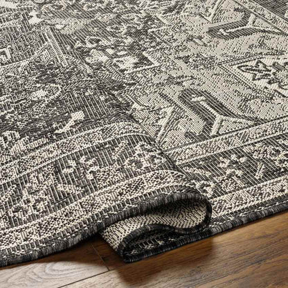 Effrey Traditional Black/Cream Area Rug