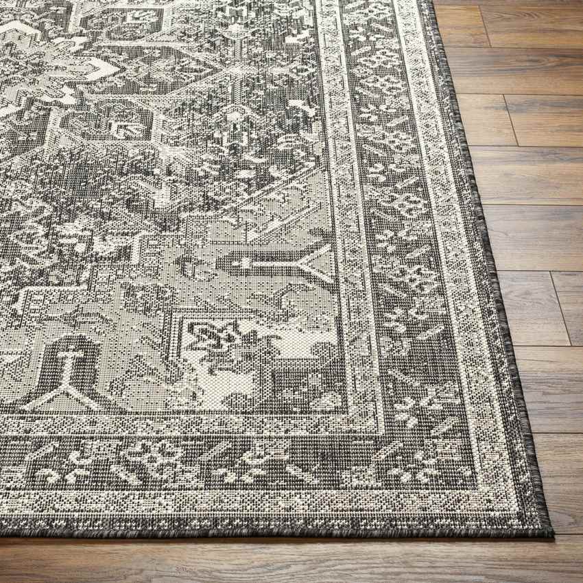 Effrey Traditional Black/Cream Area Rug