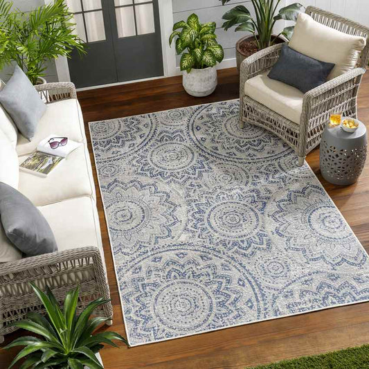 Tiffine Cottage Navy/Cream Area Rug