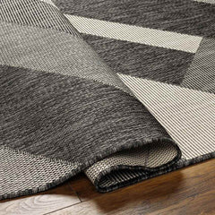 Chade Modern Black/Ivory Area Rug