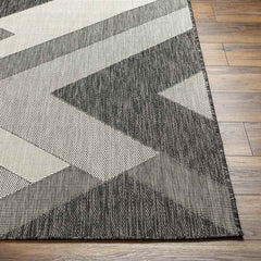 Chade Modern Black/Ivory Area Rug