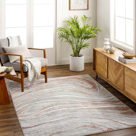 Glendy Modern Coral/Beige Area Rug