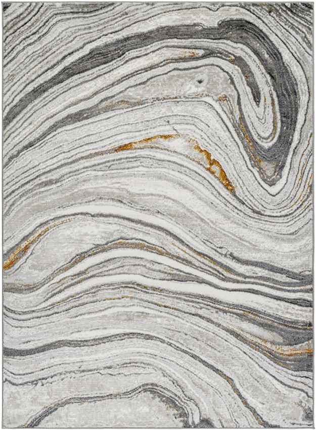 Glendy Modern Charcoal/Beige Area Rug