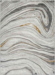 Glendy Modern Charcoal/Beige Area Rug