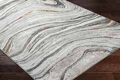 Glendy Modern Charcoal/Beige Area Rug