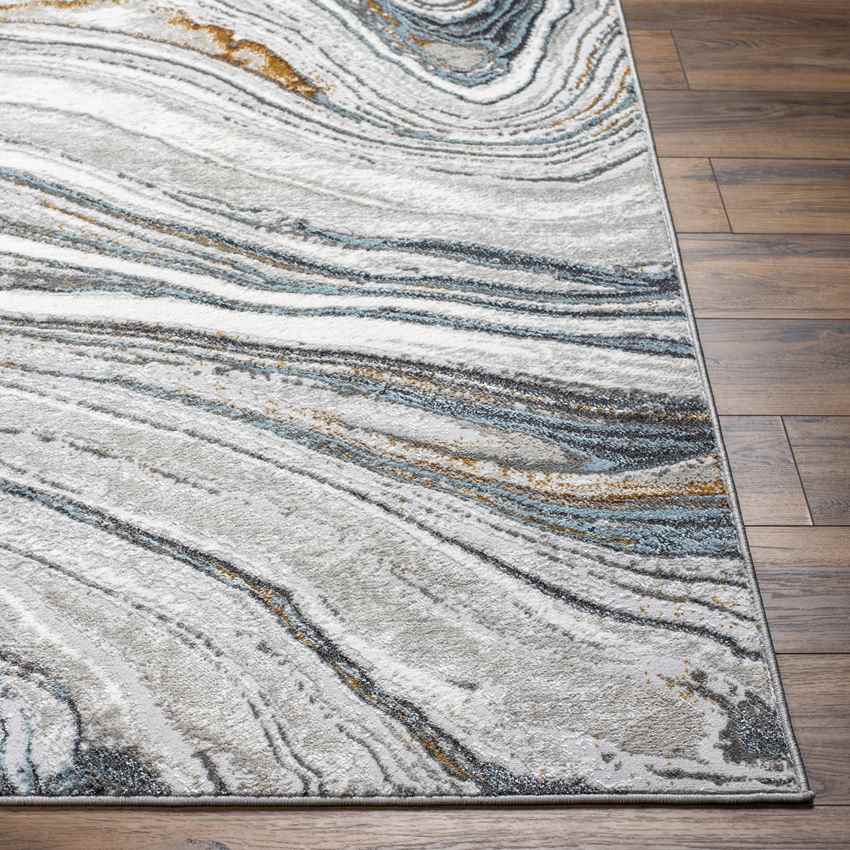 Glendy Modern Sky Blue/Beige Area Rug