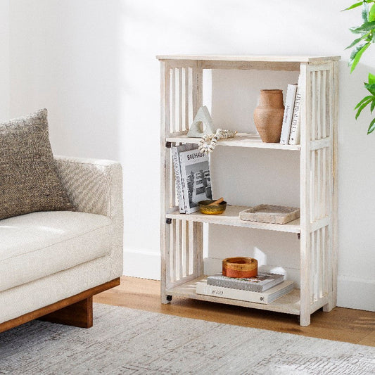 Lydell White Bookcase