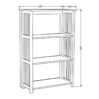 Lydell White Bookcase