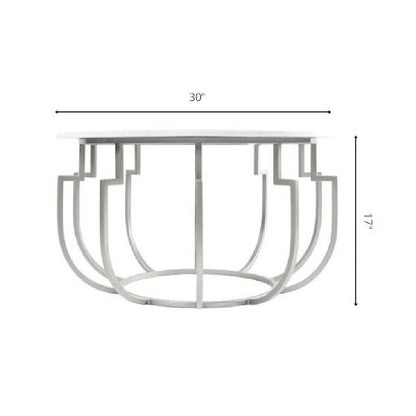 Untertilliach White/Champagne Coffee Table