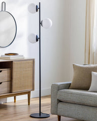 Krensdorf Modern Black Floor Lamp