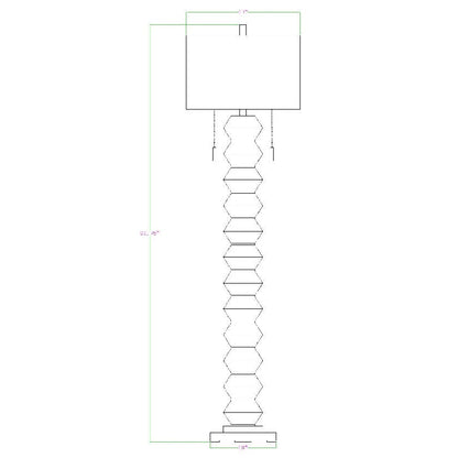 Zarina Modern Black Floor Lamp