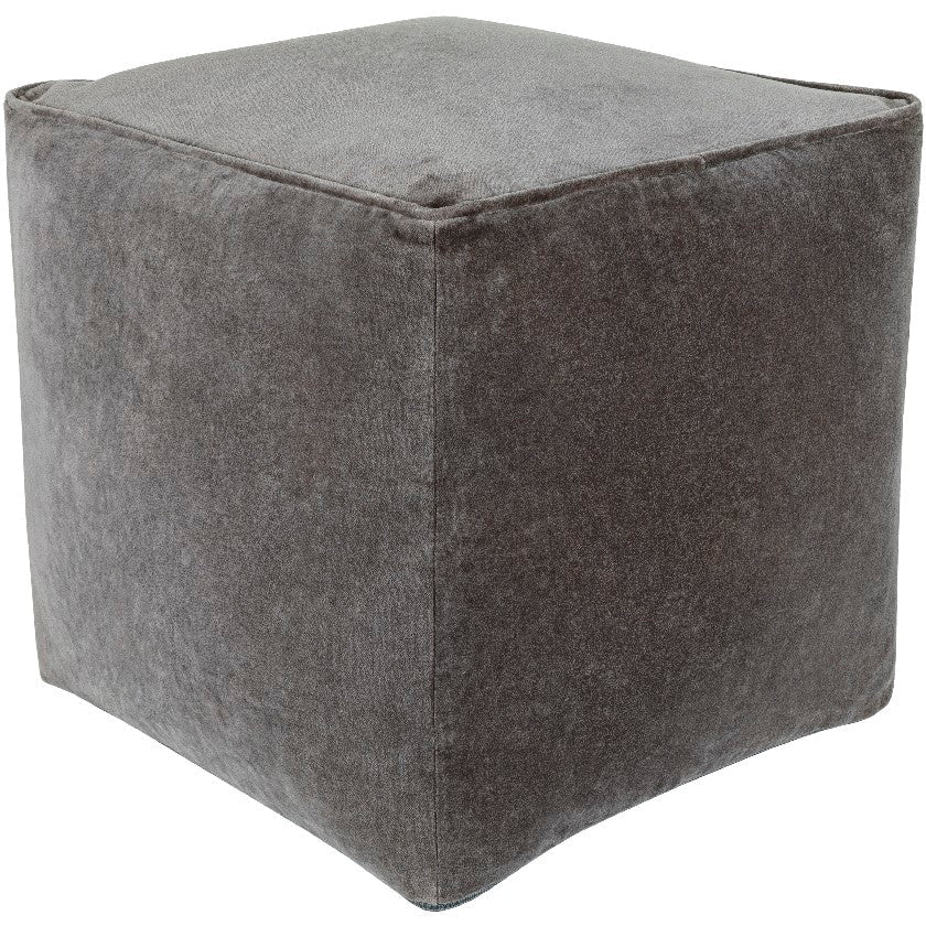 Tearia Steel Grey Pouf