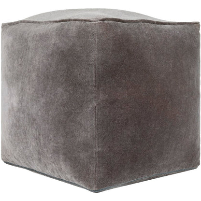 Tearia Steel Grey Pouf