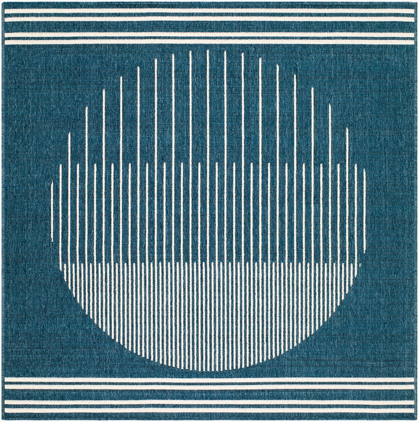 Heathr Modern Marine Blue Area Rug