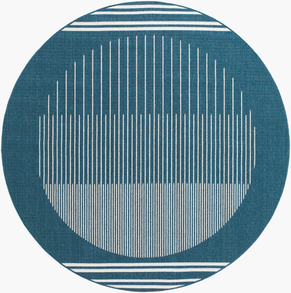 Heathr Modern Marine Blue Area Rug