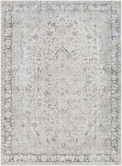 Sederick Traditional Ivory Washable Area Rug