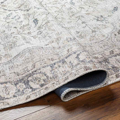 Sederick Traditional Ivory Washable Area Rug