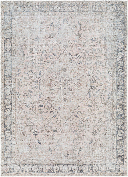 Sederick Traditional Blush Washable Area Rug