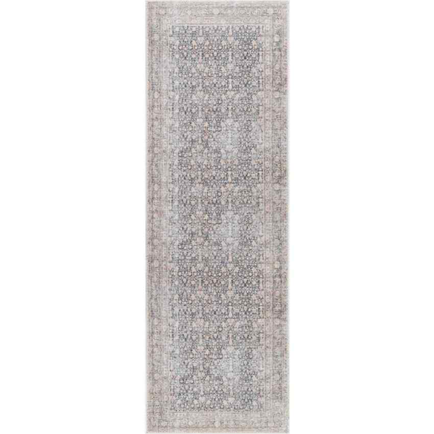 Candida Traditional Black/Medium Brown Washable Area Rug