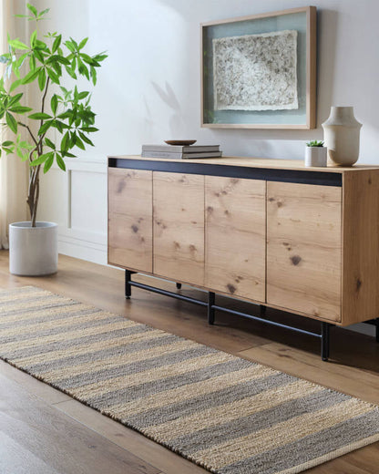 Larraine Modern Dark Brown Area Rug