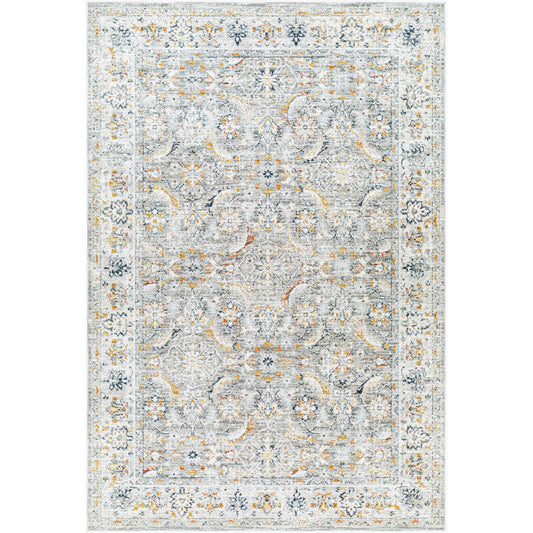 Stepfon Traditional Medium Gray Area Rug