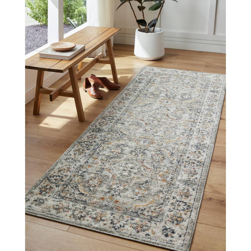 Stepfon Traditional Medium Gray Area Rug