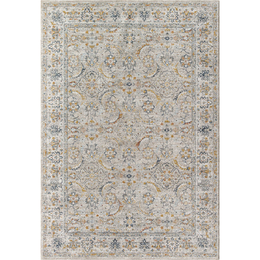 Stepfon Traditional Medium Brown Area Rug