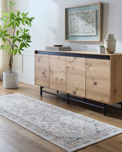 Tiwanna Traditional Light Brown Area Rug