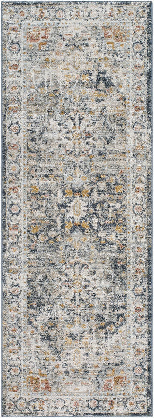 Maretta Traditional Charcoal/Light Gray Area Rug
