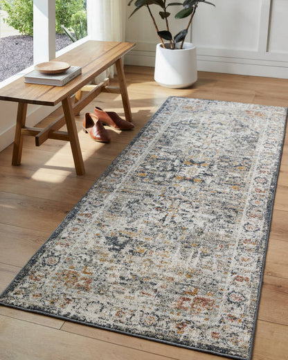 Maretta Traditional Charcoal/Light Gray Area Rug