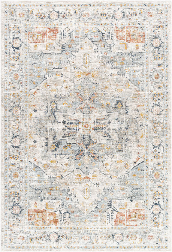 Maretta Traditional Pale Blue Area Rug