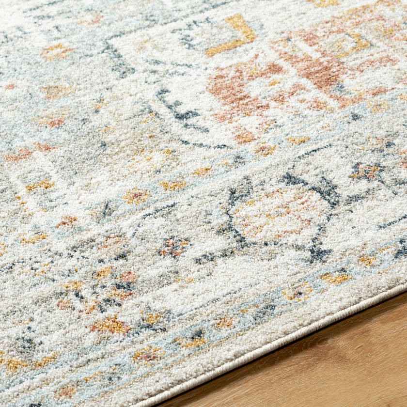 Maretta Traditional Pale Blue Area Rug