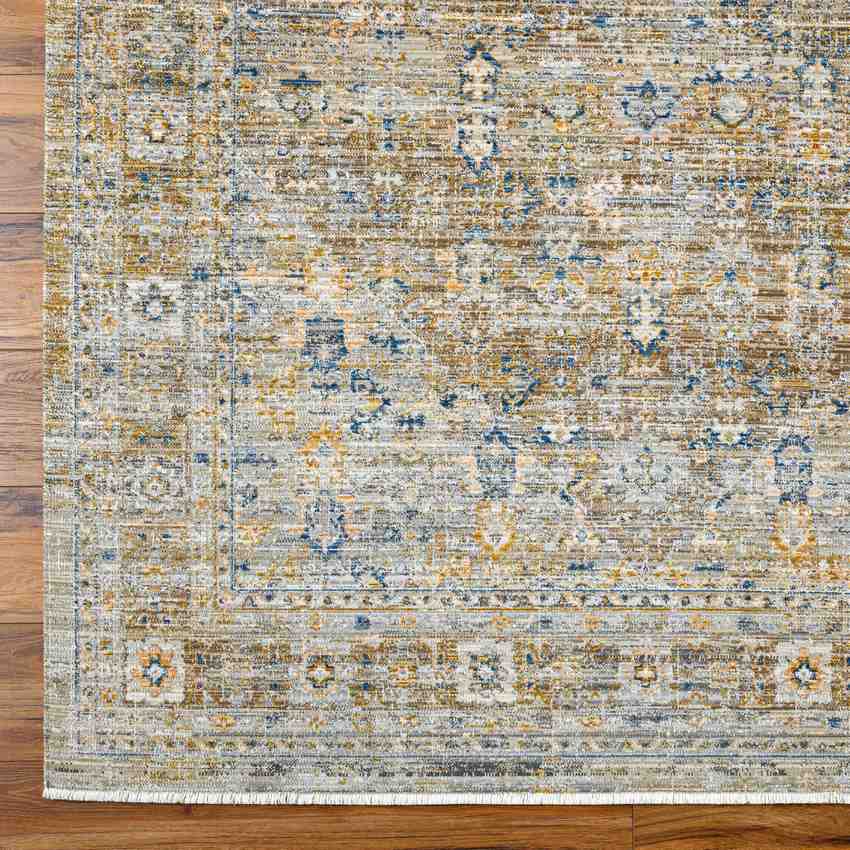 Margaret Traditional Dark Olive/Ivory Washable Area Rug - Becki Owens x Livabliss