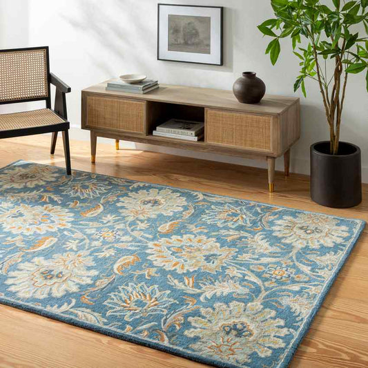 Lyon Traditional Denim Area Rug