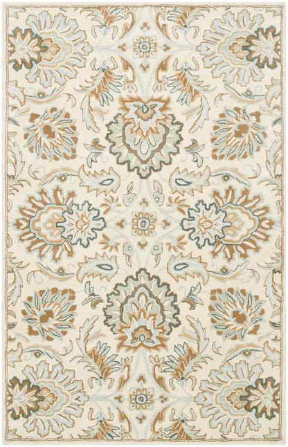 Lyon Traditional Dark Green Area Rug