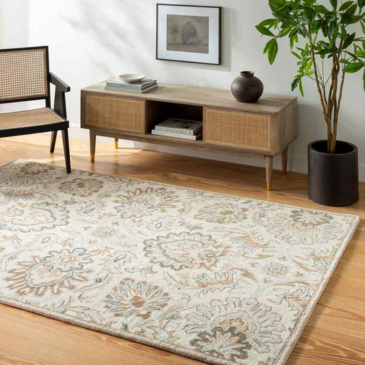 Lyon Traditional Dark Green Area Rug