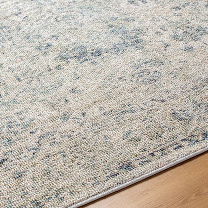 Arran Traditional Denim Washable Area Rug