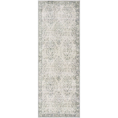 Andera Traditional Dark Moss Washable Area Rug