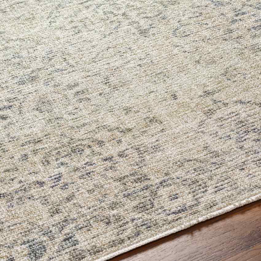 Andera Traditional Dark Moss Washable Area Rug