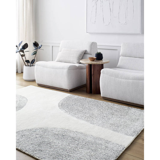 Annastasia Modern Light Silver Area Rug