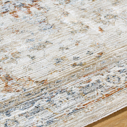 Madai Traditional Cream/Burnt Orange Area Rug