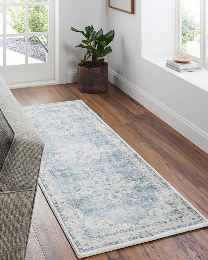 Heiereind Traditional Navy Area Rug