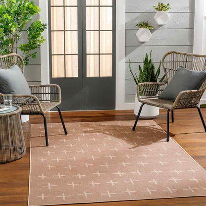 Kandus Cottage Tan/Beige Washable Area Rug