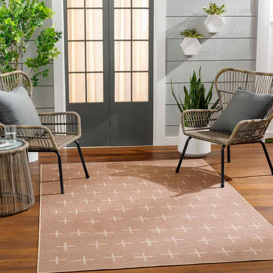 Kandus Cottage Tan/Beige Washable Area Rug