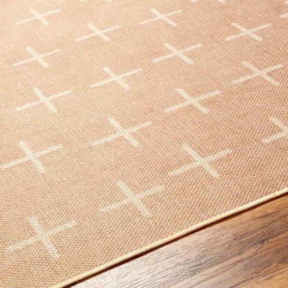 Kandus Cottage Tan/Beige Washable Area Rug